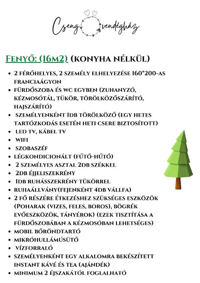 Отель Csengo Vendeghaz Кишкёрёш Экстерьер фото
